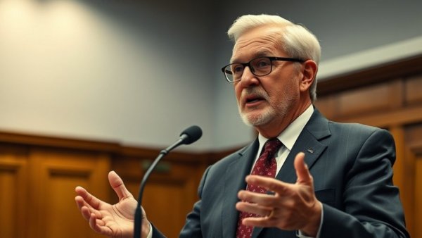 Distinguished man discussing U.S. dollar swap lines at a hearing.