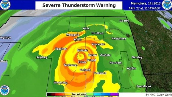 Severe Thunderstorm Warning issued April 27 at 11:15AM CDT until April 27 at 11:45AM CDT by NWS Lincoln IL