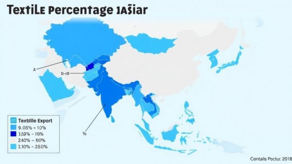 Map of Asian countries highlighting textile export data for 2024.