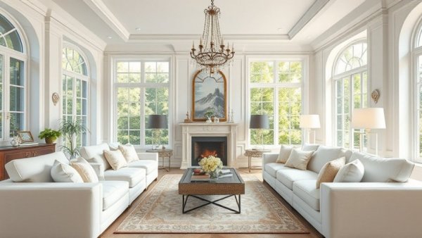 Modern living room showcasing tacky home decor mistakes.