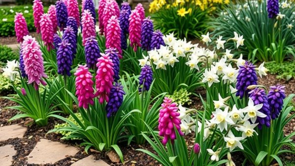 Deer-resistant plants in vibrant garden