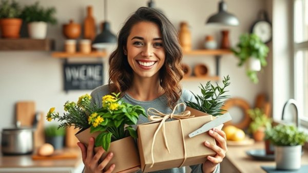 Mother's Day gift ideas for apartment renters in a cozy kitchen setting.