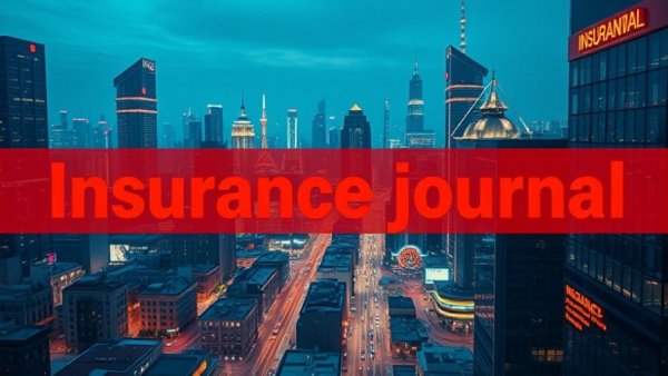 Vibrant cityscape with Insurance Journal overlay related to homeowner insurance.