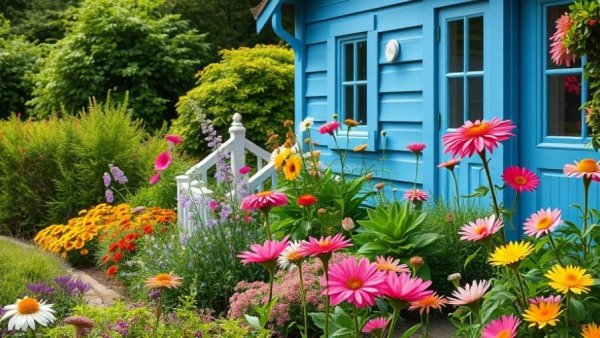 Garden restoration in British Columbia featuring vibrant flowers.