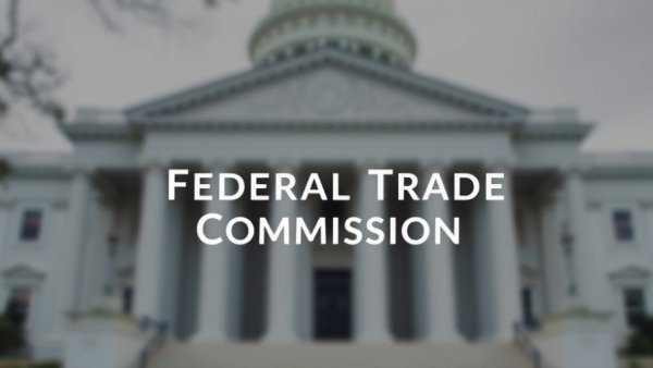 FTC logo overlaid on government building background.