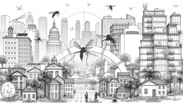 Infographic on Las Vegas mosquito attraction factors.