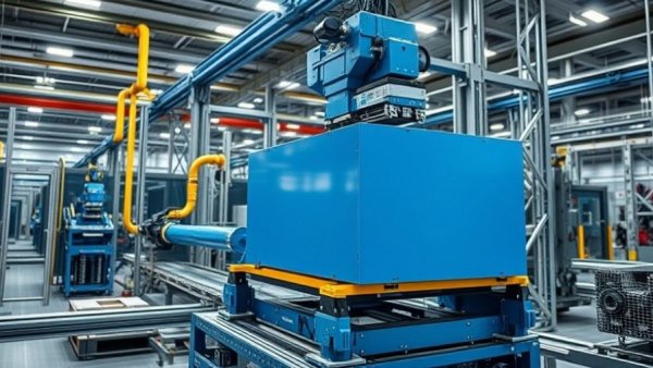 Automated assembly systems in a high-tech factory environment.
