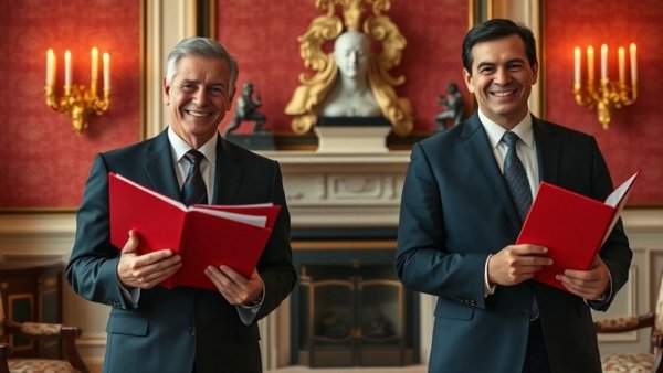 Diplomats sign UK-GCC Free Trade Agreement in elegant setting.