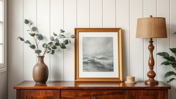 Eclectic home decor vignette with vintage elements, 30-day no spend home decor challenge