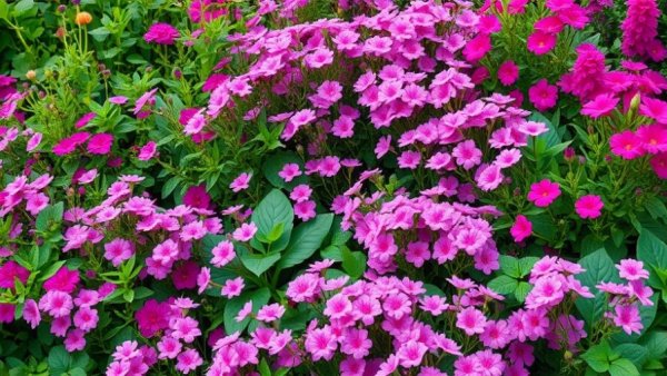 Overgrown garden showing common gardening mistakes with flowers.