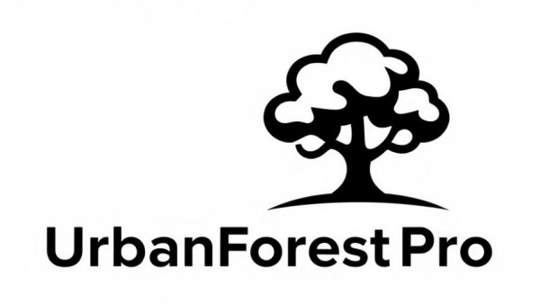 Stylized logo for UrbanForestPro with text and tree design.