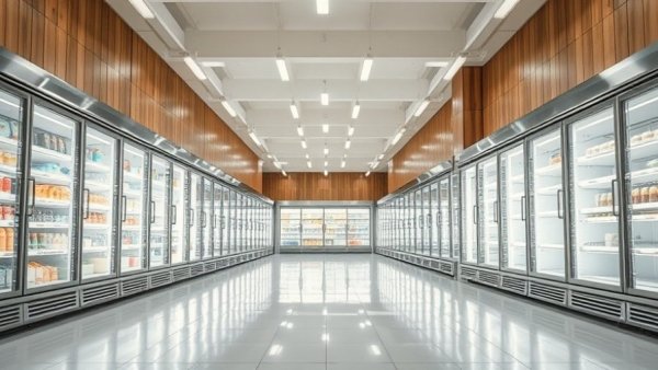 Empty supermarket aisle affected by cyberattack, highlighting financial losses.