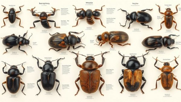 Bark and Ambrosia Beetle Database: Collage of beetle species