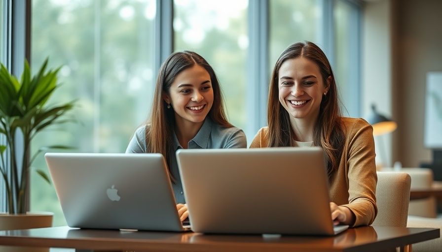 Professionals discuss business valuation using laptops.