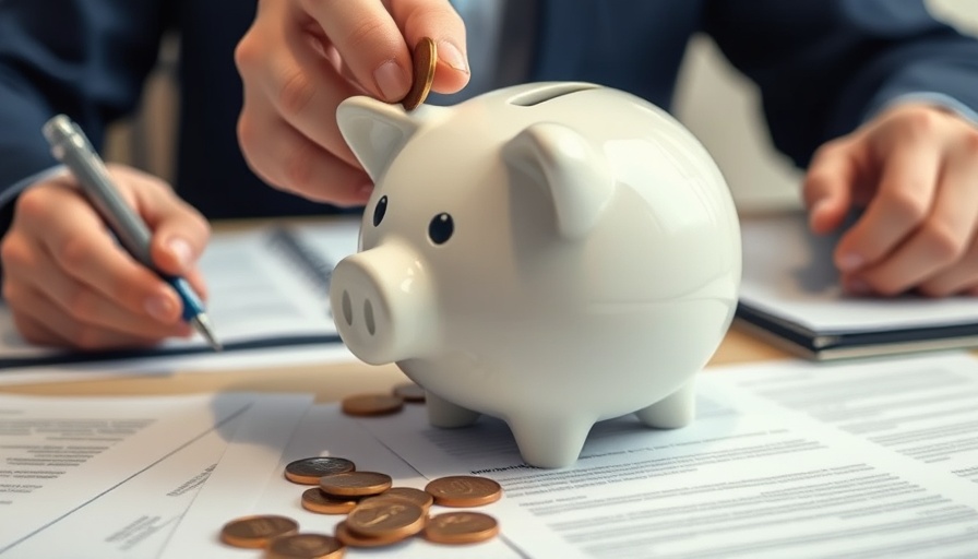 Close-up of piggy bank and person during business sale