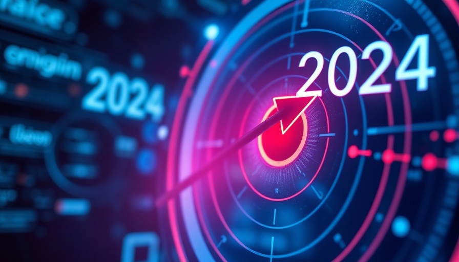 Futuristic target and arrow image symbolizing 2025 calendar planning.