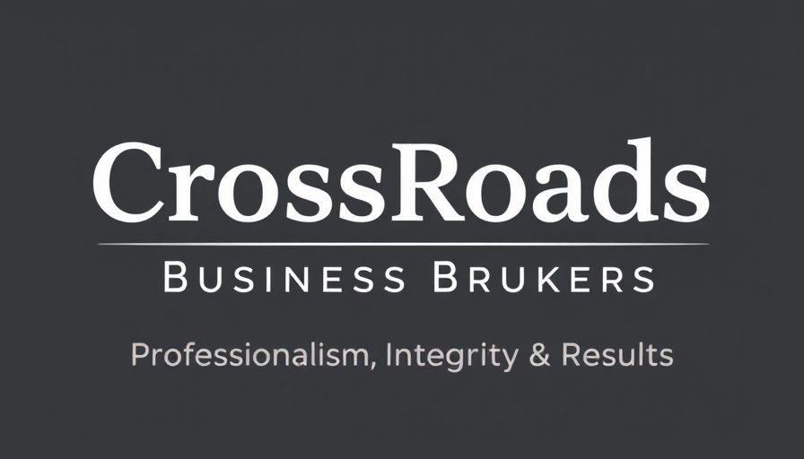 CrossRoads Business Brokers logo with core values tagline.