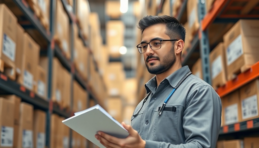 Orphaned Products: Warehouse worker inspecting inventory.