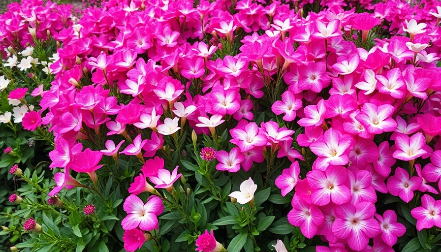 Vibrant flora at Coastal Maine Botanic Garden, lush garden scene.