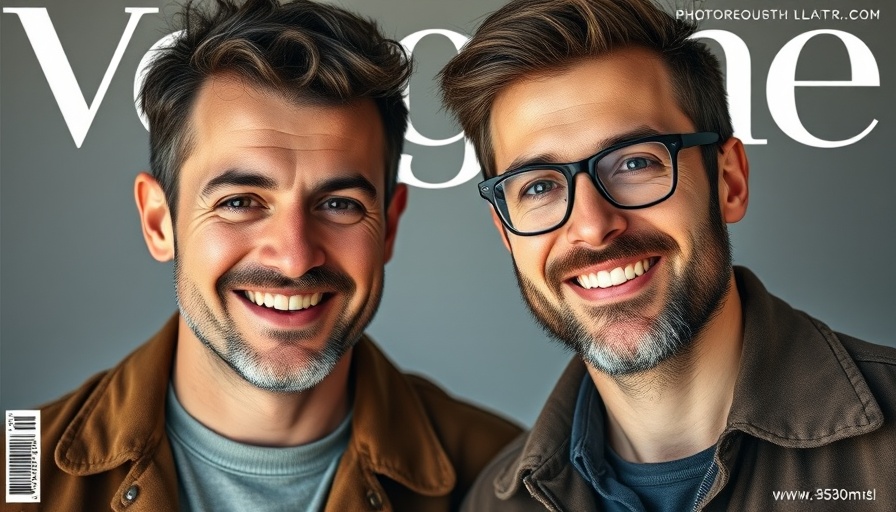 Dynamic magazine cover of two smiling men promoting innovation.