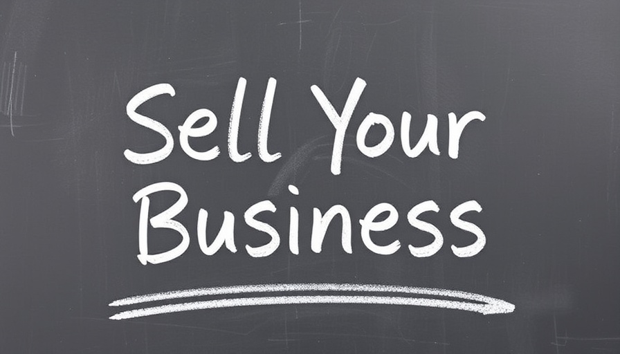 Minimalistic chalkboard with 'Sell Your Business', clear message.