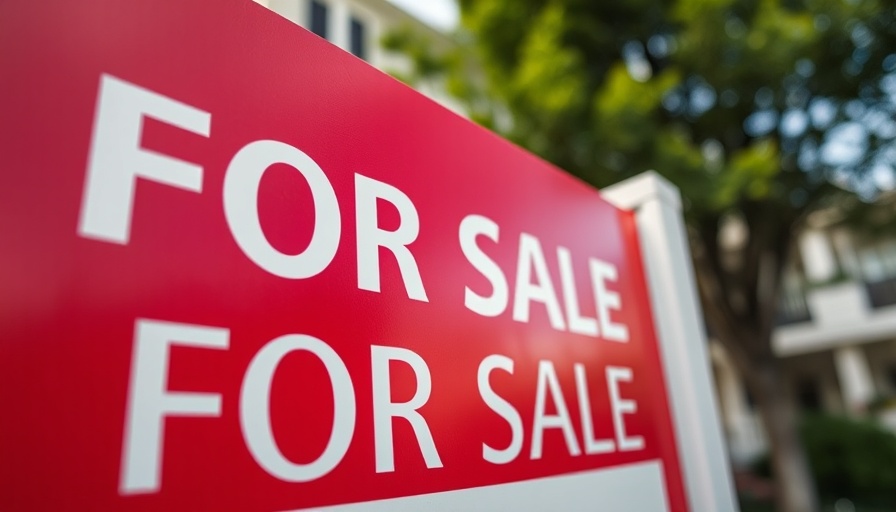 Close-up view of a 'For Sale' sign in the real estate market.