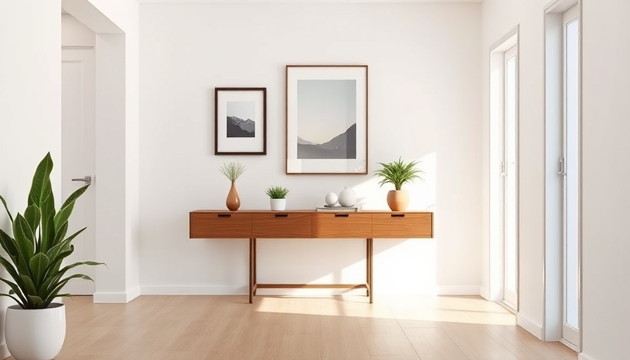 Functional hallway transformation with modern decor.