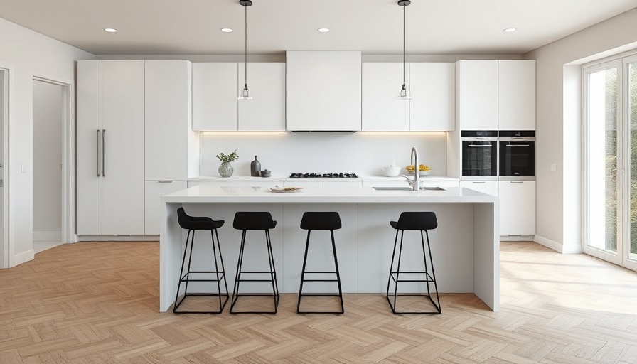 Minimalist kitchen showcasing anti-kitchen trend with sleek white design.