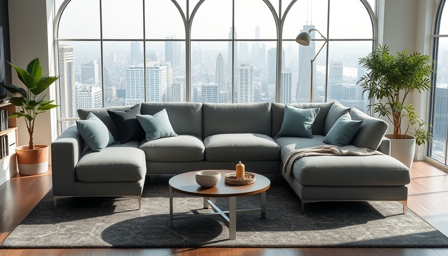 Drew Barrymore's stain-proof sectional sale showcasing a stylish modern sofa.