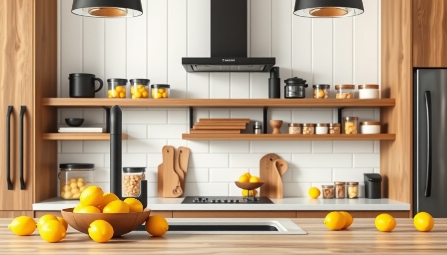 Modern kitchen with sleek hardware and organized containers.