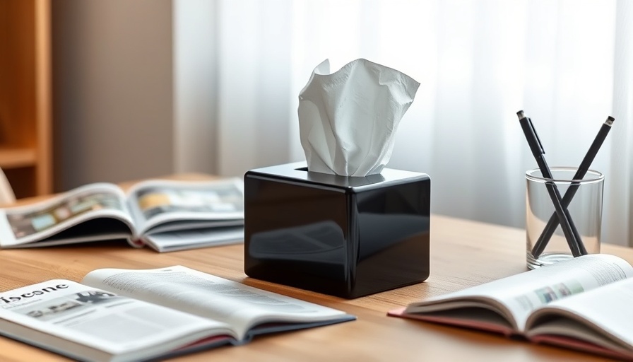 Elegant Shaker Box Tissue Dispenser on minimalist desk setup.