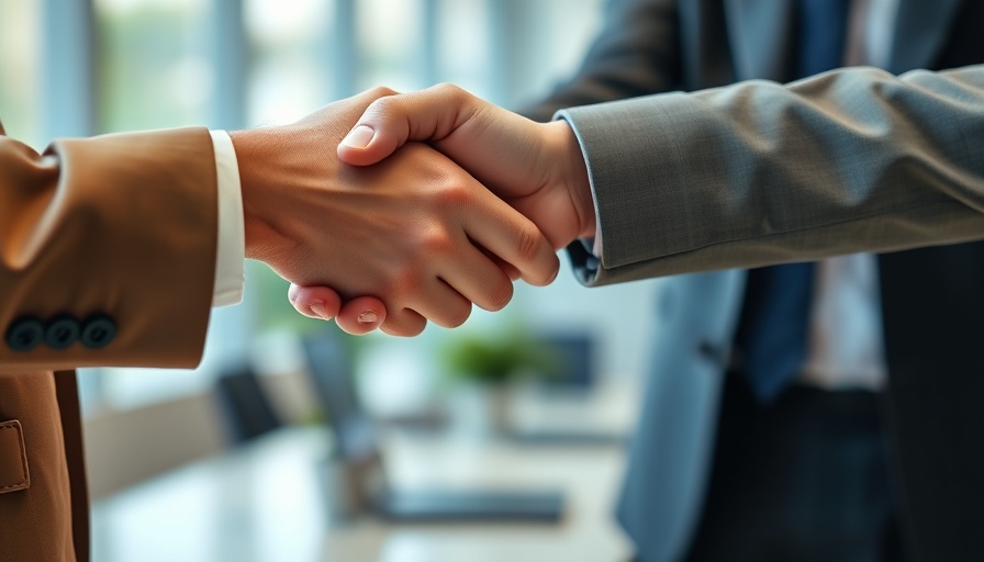 Business handshake symbolizing Fairway's key acquisitions.