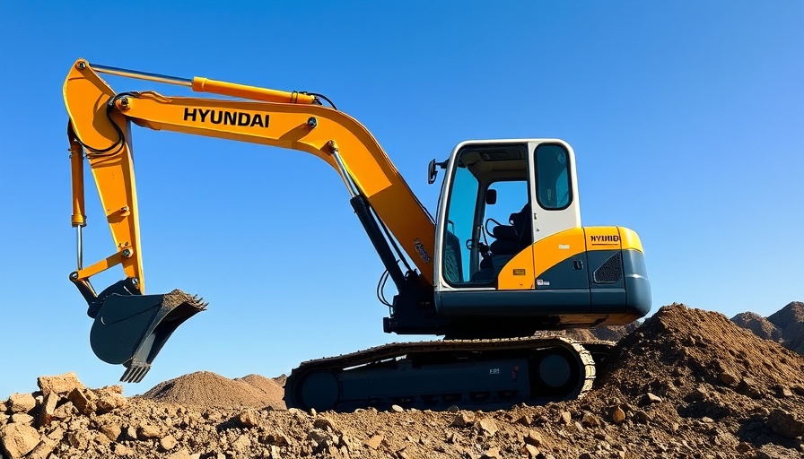 Hyundai HX90A compact excavator lifting soil at a construction site.