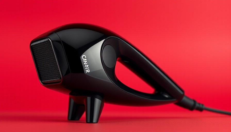 Sleek Conair Fabric Shaver on a minimalist red background.