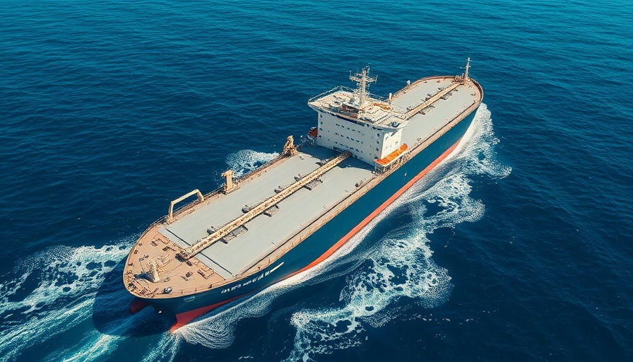 Large cargo tanker navigating blue waters, tanker rates surge on China routes.
