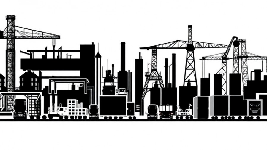 Modern manufacturing impacted by tariffs, reflecting shipping levels dip in metal forming.
