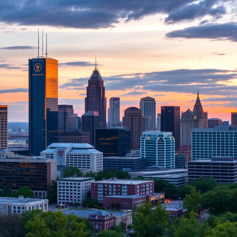 Stunning Uptown Charlotte NC skyline showcasing modern architecture.