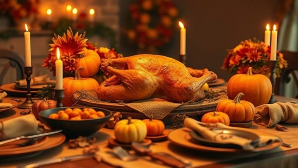 Thanksgiving table setting for diabetes holiday eating tips.