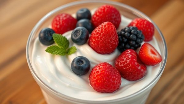 Yogurt with berries, promoting health and reverse type II diabetes.