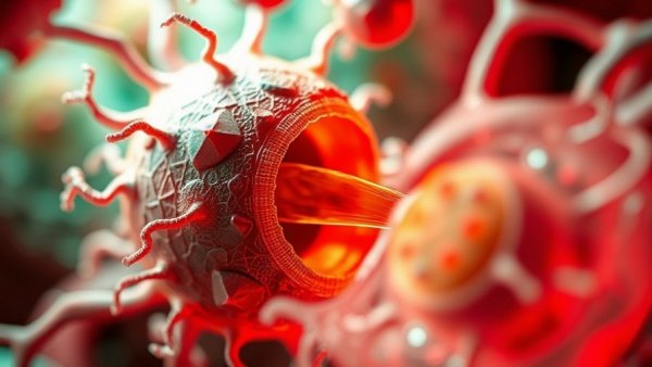 Cellular interaction illustrating weight loss for type II diabetes.