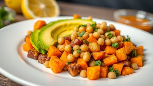 Diabetes-friendly breakfast option with sweet potatoes and chickpeas.