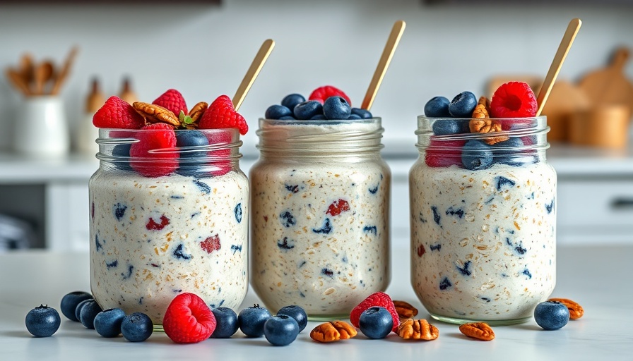 Delicious diabetes-friendly overnight oats with fruits.