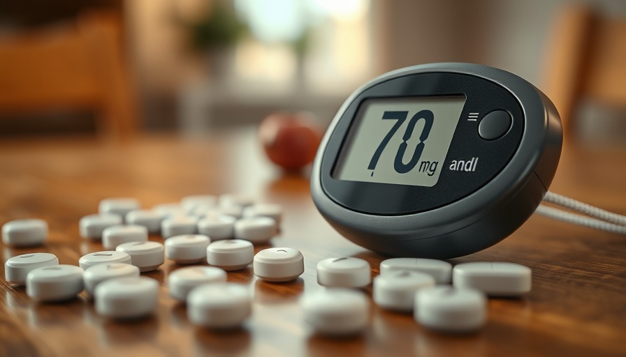 Manage Low Blood Sugar with glucose meter display at 70 mg/dl.