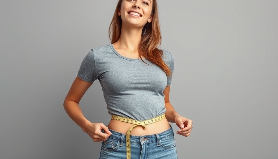 Woman measuring waist, illustration of safe ways to lose body fat in 7 days.