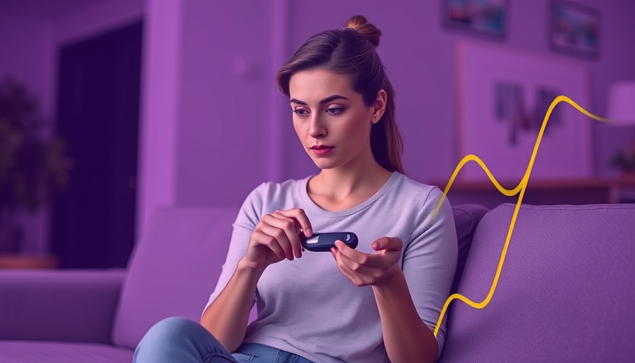 Reversing Prediabetes: Woman checks glucometer with focused expression.