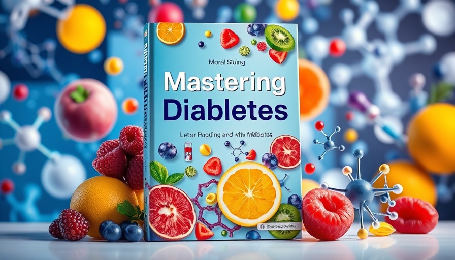 Lifestyle change for type II diabetes guide with vibrant book cover.