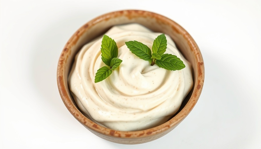 Banana Cinnamon Nicecream in a bowl with mint garnish.