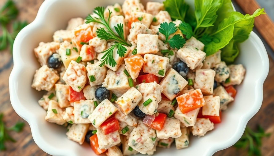 Colorful vegan tuna salad, ideal for type II diabetes.