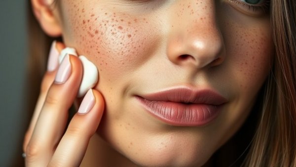 Woman applying cream, showcasing ingredient-smart beauty swaps, close-up.