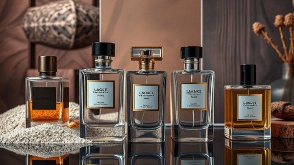 Elegant display of long-lasting perfumes in stylish settings